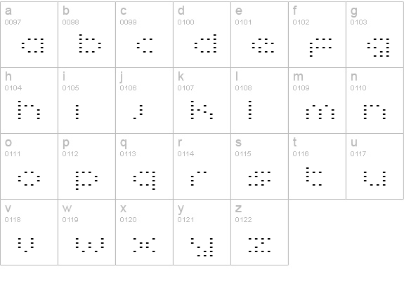 Zado Expanded lowercase a-z preview