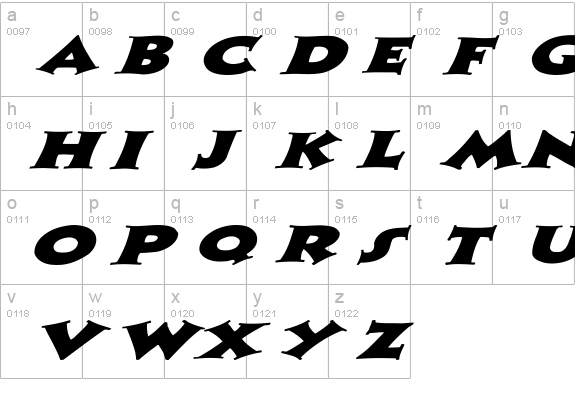Zaleski Ex Italic lowercase a-z preview