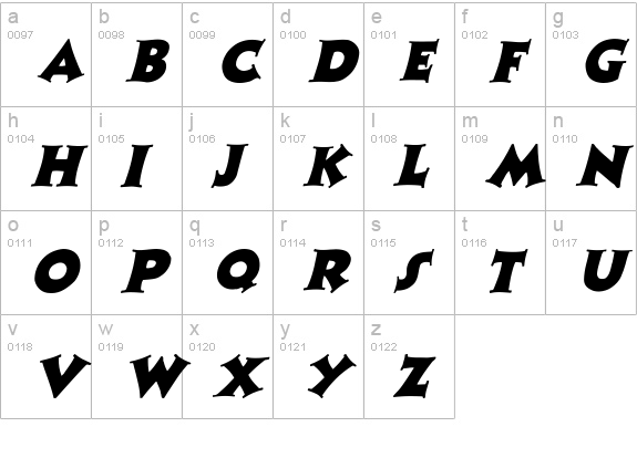 Zaleski Italic lowercase a-z preview