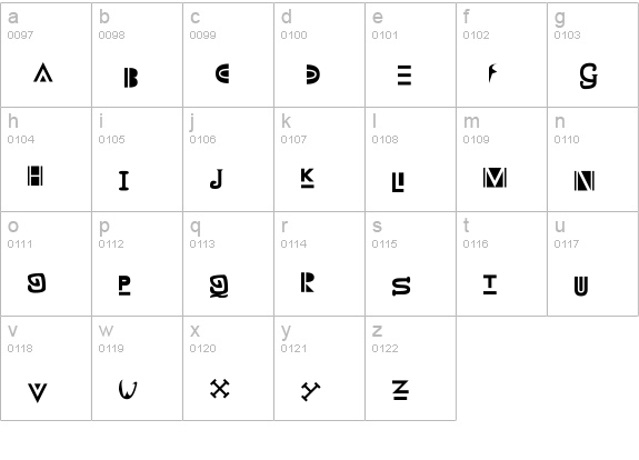 Zany Whatever It Means lowercase a-z preview