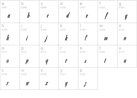 Zanzibar-Normal lowercase a-z preview