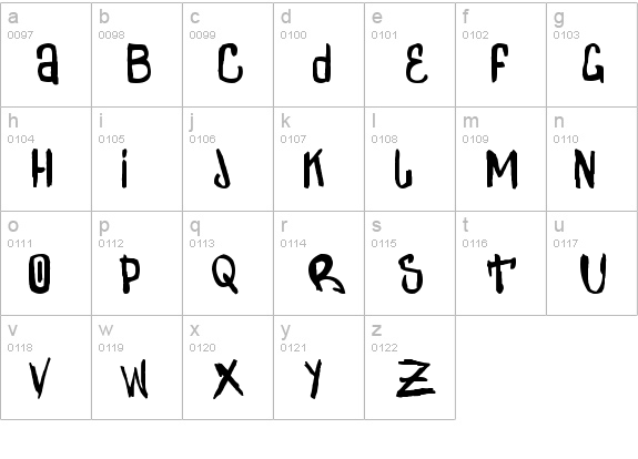 Zdarx lowercase a-z preview