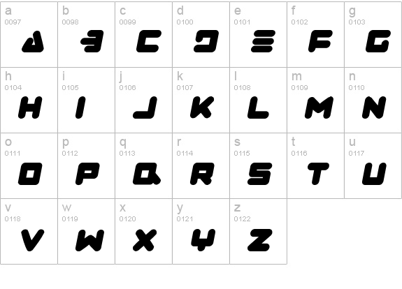 Zealot Italic lowercase a-z preview