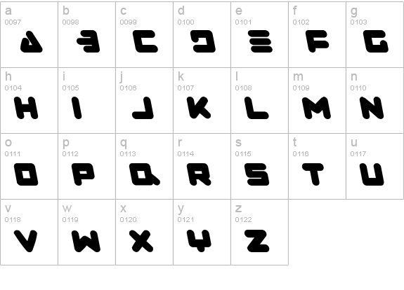 Zealot Leftalic lowercase a-z preview