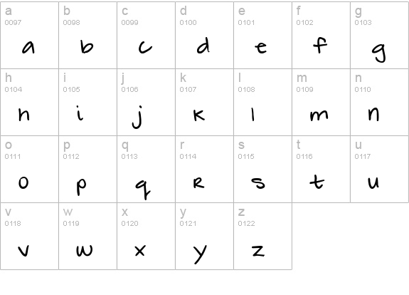 ZebraFlames Normal lowercase a-z preview