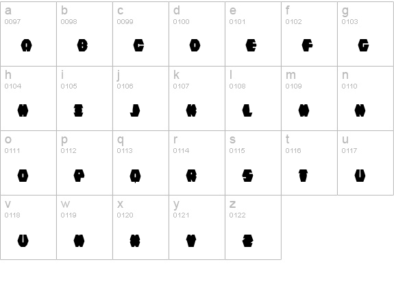ZebrawOS lowercase a-z preview