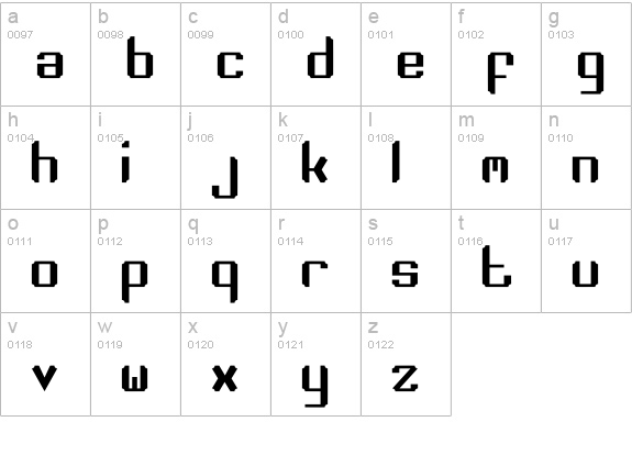 Zee Lance lowercase a-z preview