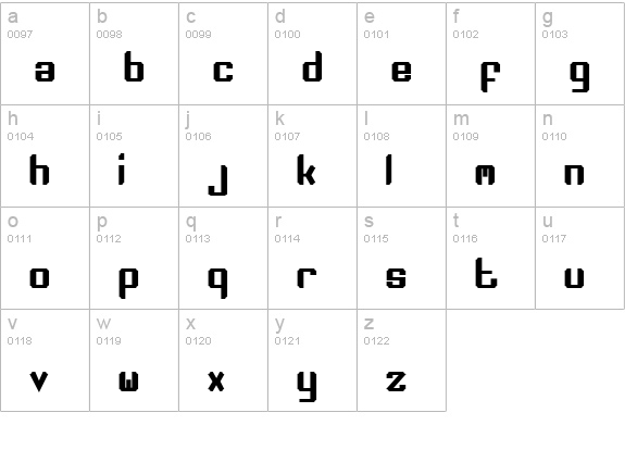 Zee Lance Bold lowercase a-z preview