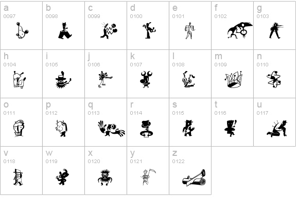 ZeitGuysOne lowercase a-z preview