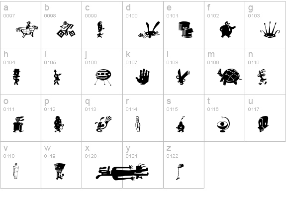 ZeitGuysTwoTwo lowercase a-z preview
