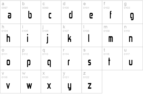 Zekton Cd Bold lowercase a-z preview