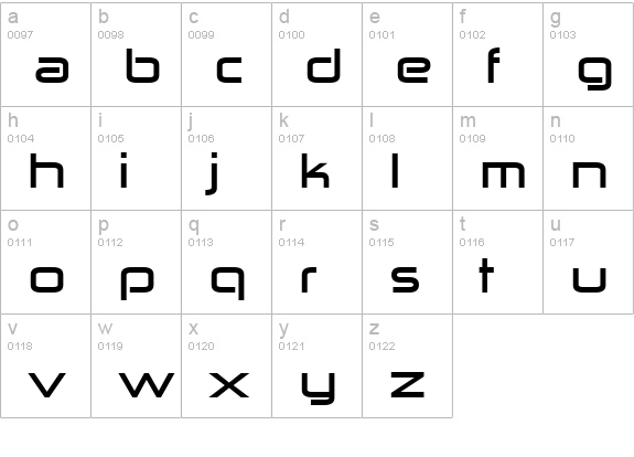 Zekton Ex Bold lowercase a-z preview