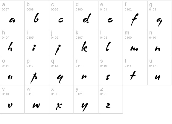 ZennorPlain lowercase a-z preview