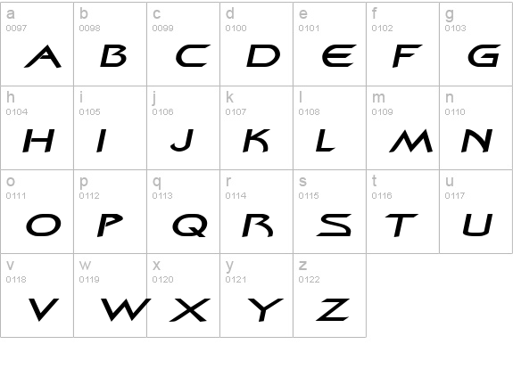 ZenonExtended Italic lowercase a-z preview