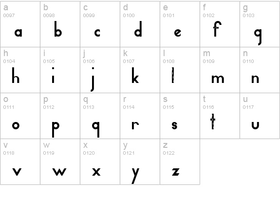 Zeppelin 2 lowercase a-z preview