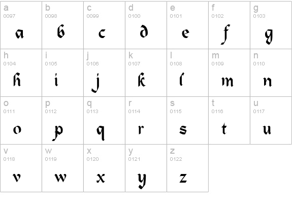 ZEPPLIN lowercase a-z preview