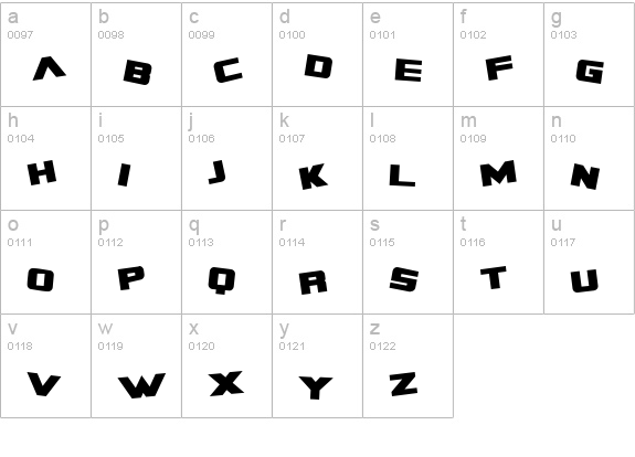 Zero Gravity Extended Bold lowercase a-z preview