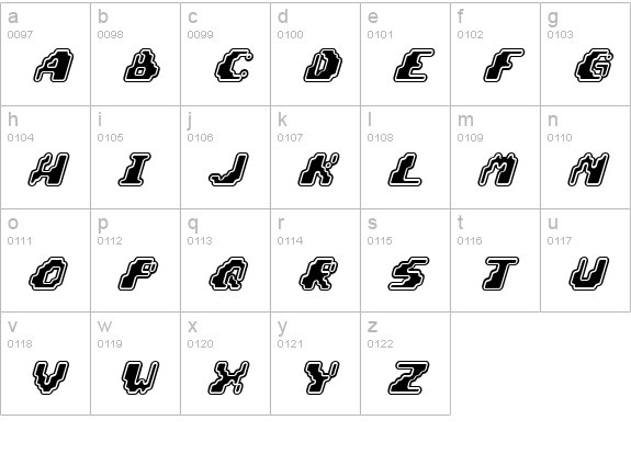 Zero Velocity (BRK) lowercase a-z preview