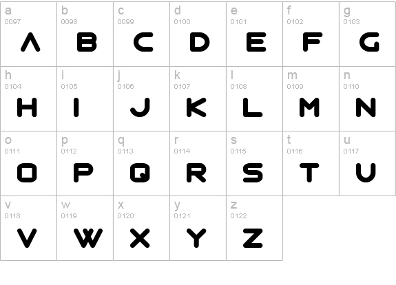 Zian lowercase a-z preview