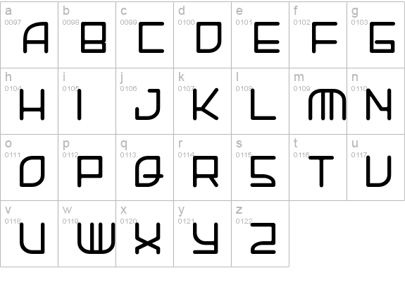Zif-ha2 lowercase a-z preview