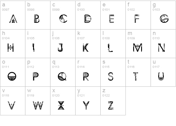 ZILAP GEOMETRIK lowercase a-z preview