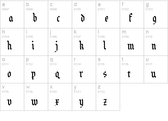 ZimpleBlack lowercase a-z preview