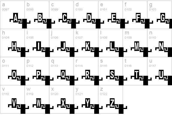Zipper lowercase a-z preview