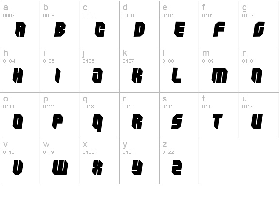 Zipper blues Black lowercase a-z preview