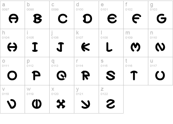 ZirkleHeavy lowercase a-z preview