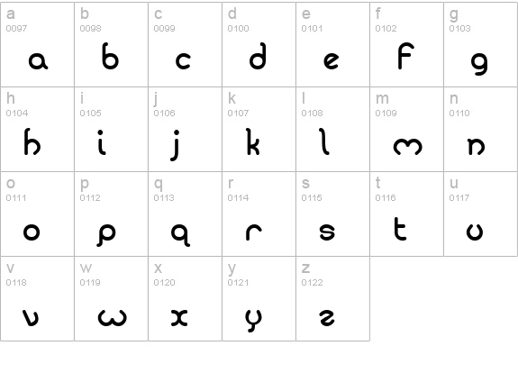 ZirkleOne Bold lowercase a-z preview