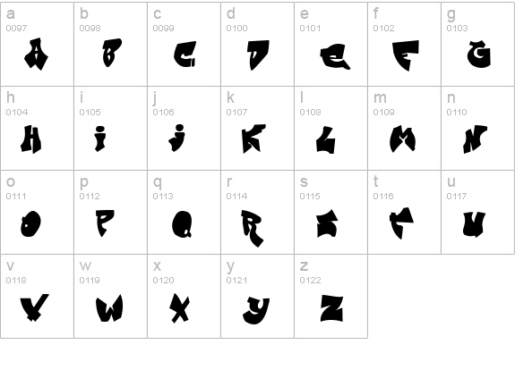 Zit Graffiti lowercase a-z preview