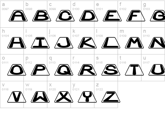 Zoidal BRK lowercase a-z preview
