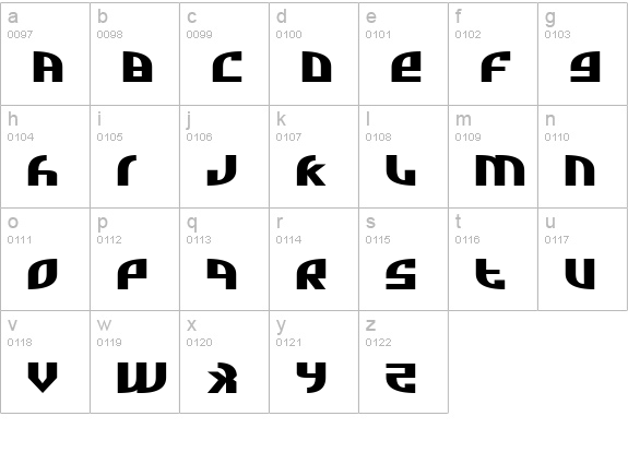 Zone Rider Ultra Expanded lowercase a-z preview