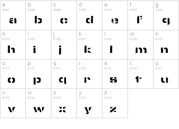 zorkon lowercase a-z preview