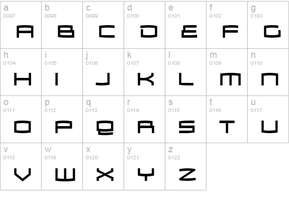 Zosma lowercase a-z preview