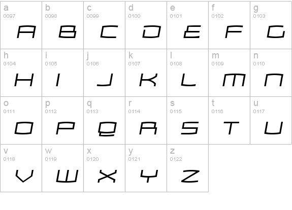Zosma Light Italic lowercase a-z preview