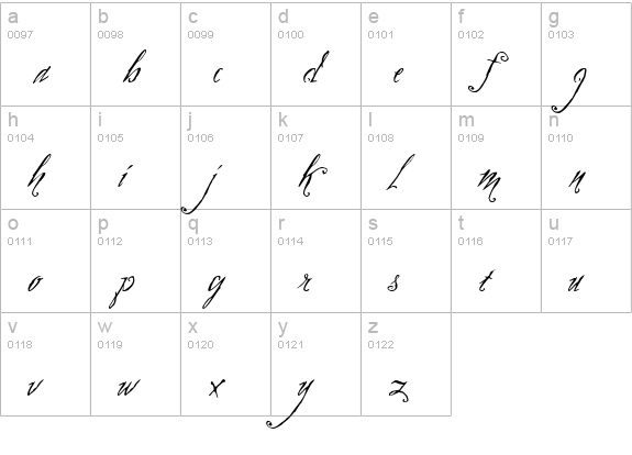 Zothique Demo lowercase a-z preview