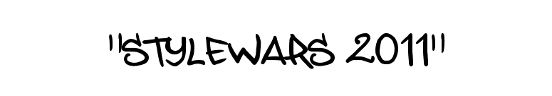 "STYLEWARS 2011" font preview