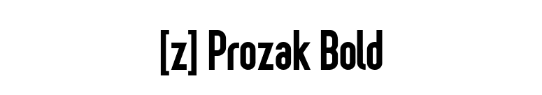 [z] Prozak Bold font preview