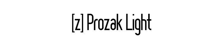 [z] Prozak Light font preview