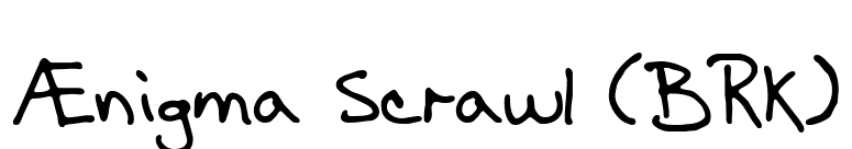 Ænigma Scrawl (BRK) font preview