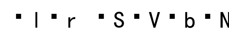 �l�r �S�V�b�N font preview