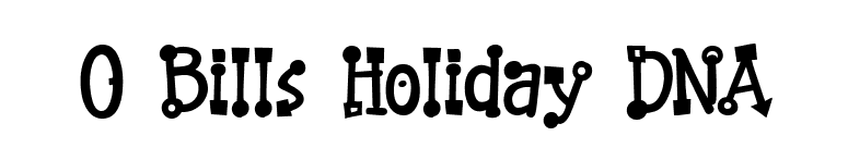 0 Bills Holiday DNA font preview