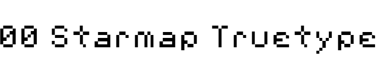 00 Starmap Truetype font preview
