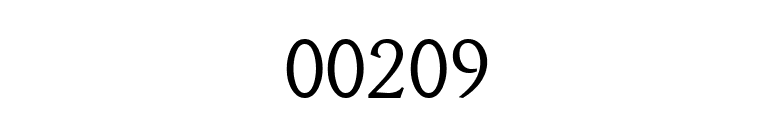 00209 font preview
