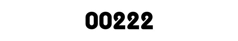 00222 font preview