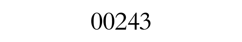 00243 font preview