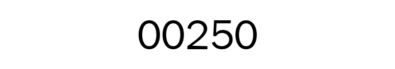 00250 font preview