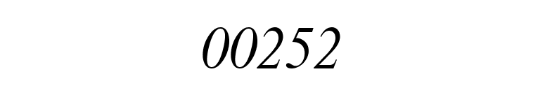 00252 font preview