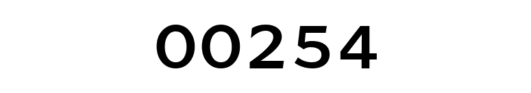 00254 font preview
